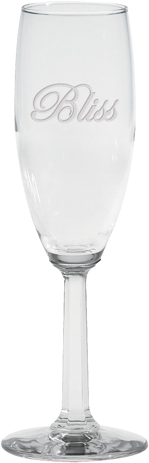 The Napa Valley Flute 6 oz Optic Stem Wine Glass - Etched